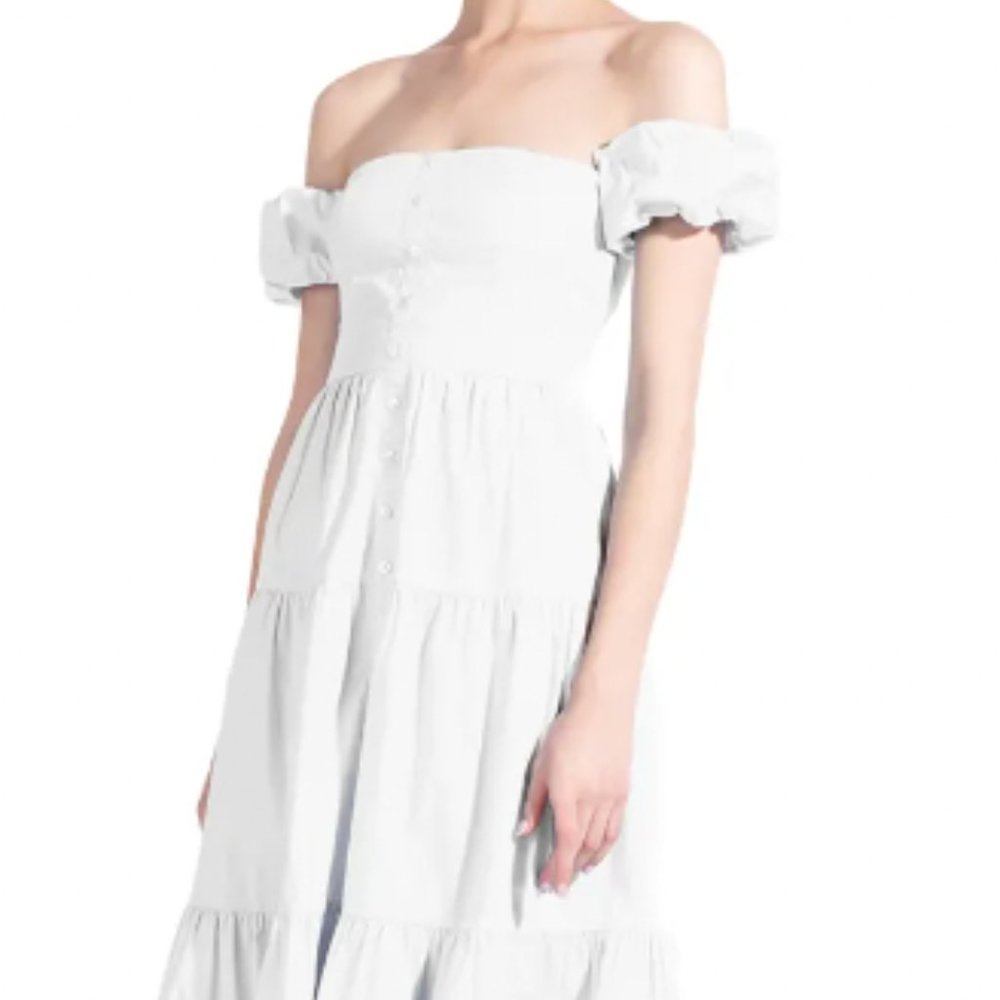 Staud Elio White Dress